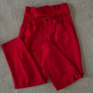 Paper bag pants with bow waist tie 💗